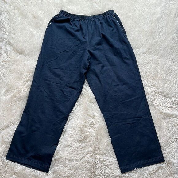 Alfred Dunner Vintage 90’s Bling Pockets Pull On Denim Pants Size 14 - Picture 2 of 6